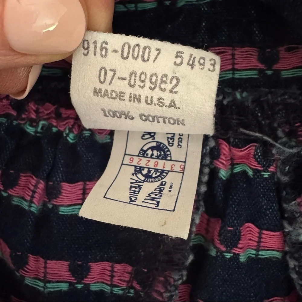 Vintage Oshkosh Denim Jean Floral Tulips Overall Dress Baby Girl Size 18M USA